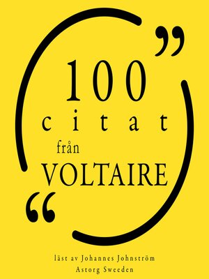 cover image of 100 citat från Voltaire